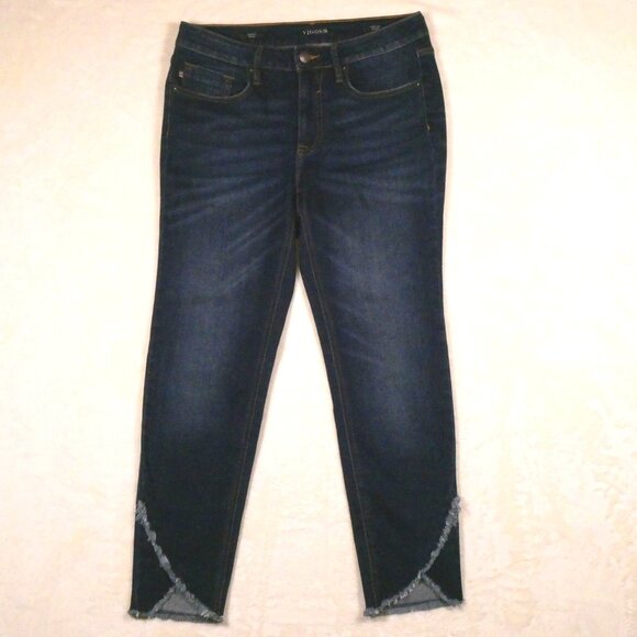 Vigoss Denim - Vigoss Marley Skinny Jeans Size 29 Dark Wash Cropped Mid Rise